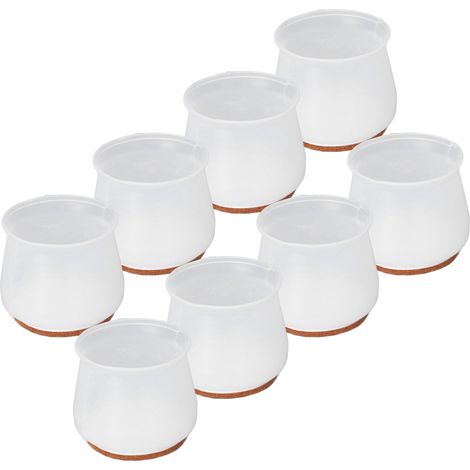 Ensemble de 32 protections de sol pour pieds de chaise : résistantes aux rayures, réduisant le bruit, résistantes à l’usure et robustes conviennent aux maisons, cafés et restaurants.