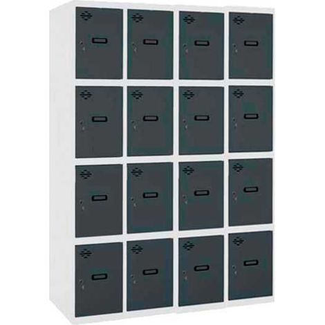 Taquilla 1800x1200x500 SIMONLOCKER PROFESIONAL 4 PUERTA 4/16 300(1200)BL/AN marca SIMONRACK