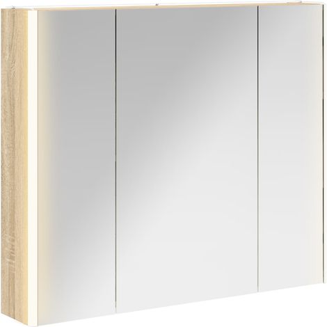 Maison Exclusive - Mobiletto per specchio da bagno Rovere Sonoma
