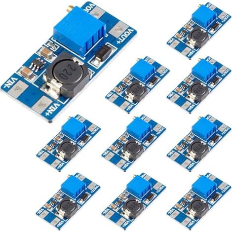 Convertisseur élévateur DC-DC 2V-28V, transformateur de tension réglable 5V-9V-12V-28V, module d'alimentation (10 pièces) (1/5)