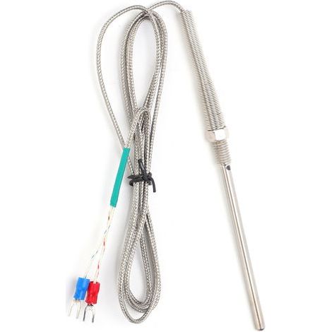 3.9in K-Type Probe Thermocouple Precise 0-800°C Temperature Test M8 Thread with 4.9ft Cable (1/5)