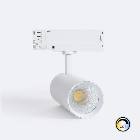 Foco Carril LED Trifásico 30W Carlo CCT Seleccionable Blanco (4000K - 5000K - 6000K) Seleccionable (1/5)