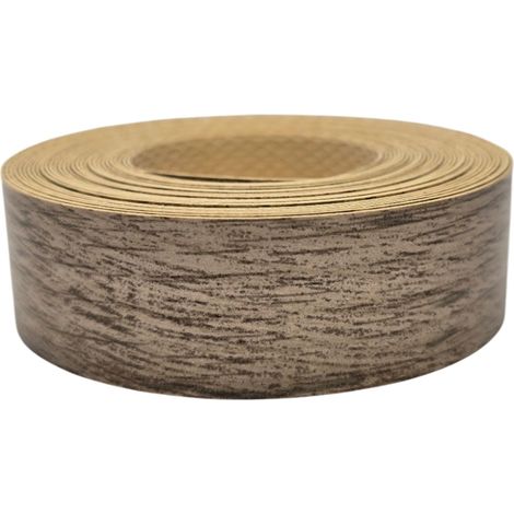 1x Bande de Chant Thermocollant 21mm x 5m Epaisseur 0,50mm Mélaminé Facile à Appliquer Bricolage Étagère Meuble Panneau Bois Durable, Chêne Canyon (1/3)