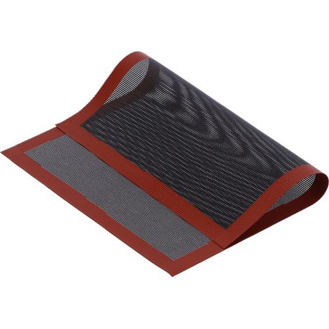 Tapis de cuisson en silicone creux, antidérapant, résistant à la chaleur, perforé, pour le pain (rouge et noir) (1/5)