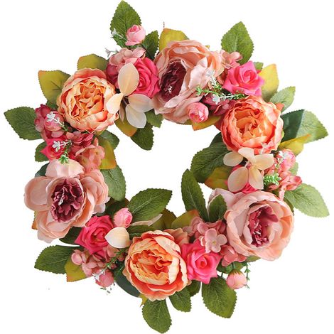 Guirlande Murale - Guirlande Porte - Décoration Maison en Plastique - Simulateur Fête - Branches Séchées et Pivoines - 1 Pièce (1/5)