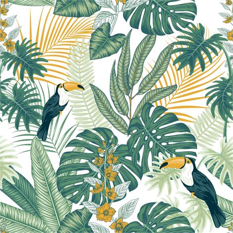 Nappe Toile cirée au mètre Toucan Guyana (1/2)