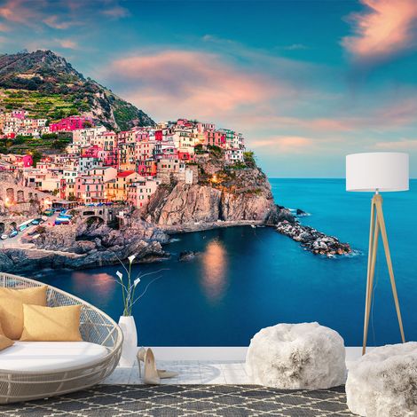 Papier peint panoramique - Cinque Terre Italie - 130 cm x 72 cm (1/4)