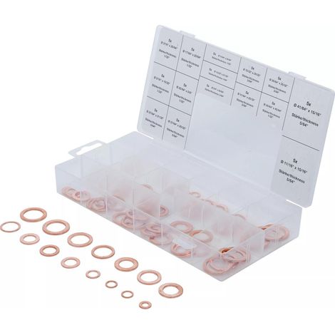Assortiment de joints de vidange cuivre en pouces - 75 pieces (1/3)