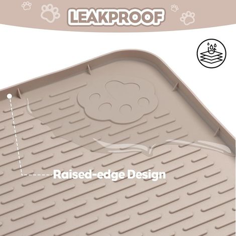 Tapis de Litière pour Chat XL Imperméable en Silicone Tapis Bac à Litière Antidérapant Collecteur de Litière Haute Qualité