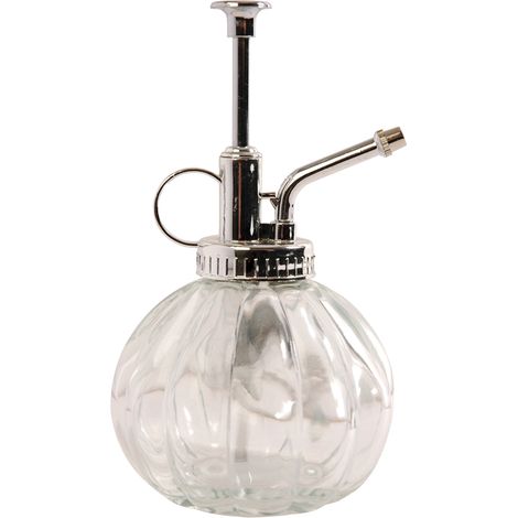 Brumisateur pour Plantes d'Intérieur en Verre Transparent et Argenté 0,25 L 8,8x15,4 cm - PANGIVO