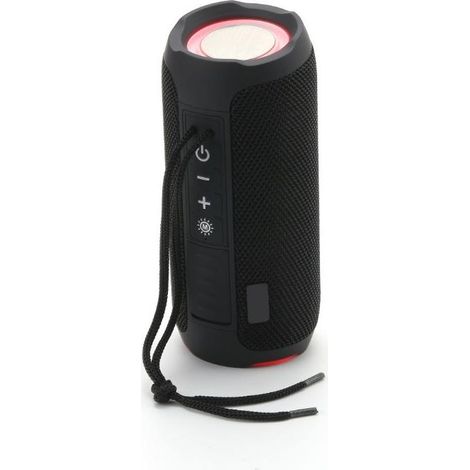 Enceinte Bluetooth avec son stéréo 3D, lumière LED, plusieurs modes de lecture, idéale pour une utilisation à domicile, en voyage et en camping. (1/5)