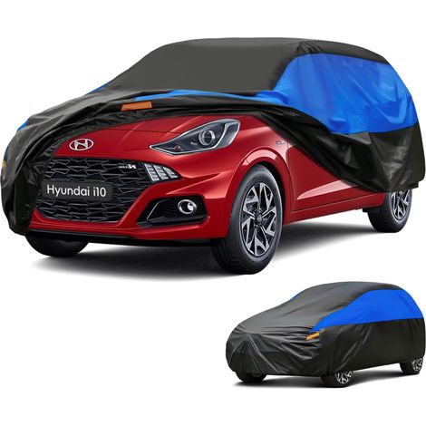 Bâche Voiture Exterieur Respirante, Compatible avec Hyundai i10(2012-2024) Housse de Protection Voiture Extérieur, Toutes Saisons Peuvent Tout Gérer Contre Pluie Soleil Poussière.,Taille pour Hyundai (1/5)