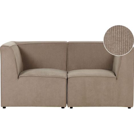 Modulsofa 2-Sitzer LEMVIG Cord Taupe