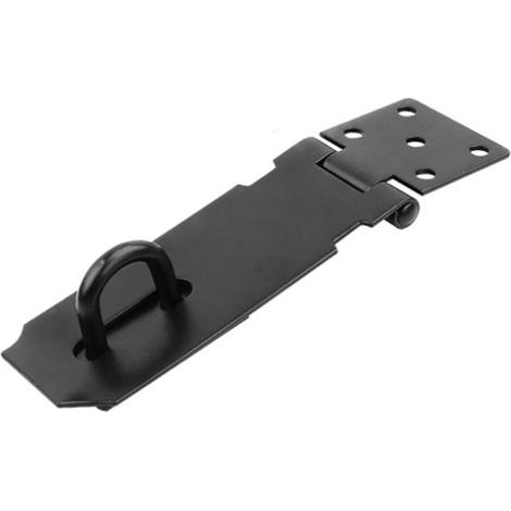 Door Hasp Padlock, 2pcs Exterior Door Latch Fastener, 5 Inch Stainless Steel Exterior Door Lock Hasp with Screws for Closet Garage Door Closure (Black) (1/5)