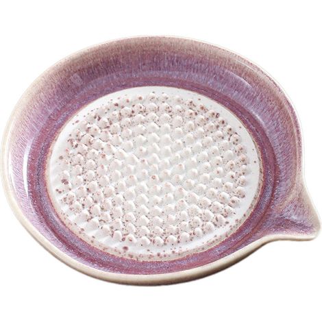 Râpe en céramique dégradée, râpe artisanale à ail et gingembre pour fruits, légumes et fromage, ustensile de cuisine violet (1/5)