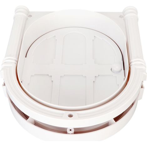 Porte pour chat cintrée en ABS, facile à installer soi-même, sûre et durable, sans battant, pour chats et chiots, blanche. (1/5)