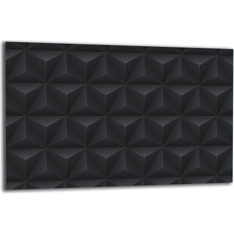 PLAQUE DE PROTECTION EN VERRE POUR CUISINIÈRE 80x52 NOIRE (1/5)
