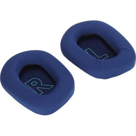 Coussinets d'oreille professionnels à isolation acoustique, de rechange en maille douce et respirante pour casque G733 (bleu). (1/5)