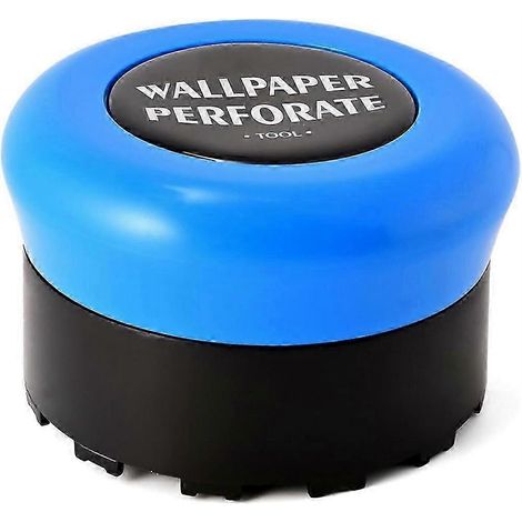 Outil de décollement de papier peint bleu, poignée ergonomique, dents en acier, compatible avec l'outil de retrait de papier peint FDQ (1/5)