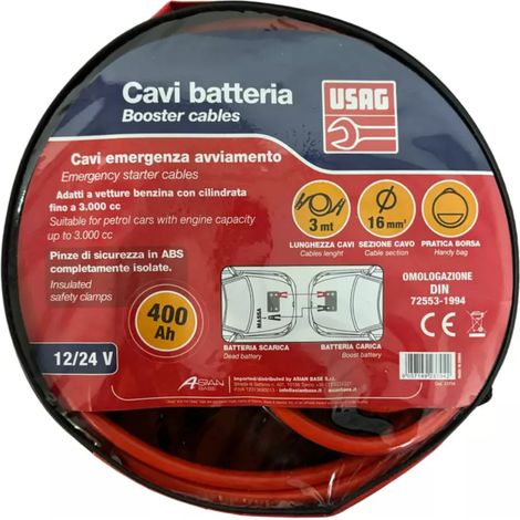 cavo avviamento auto usag 400 amp