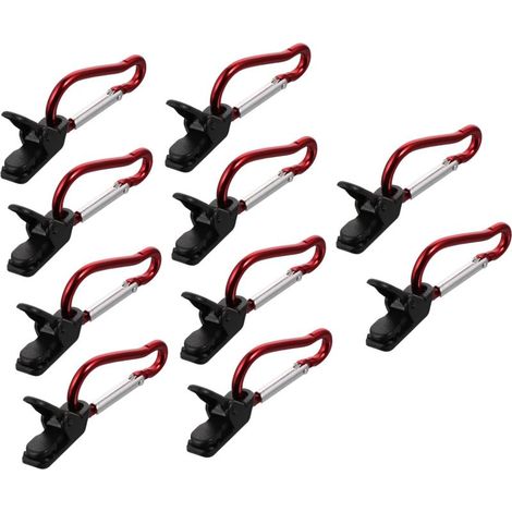 20ensembles Clips De Fixation pour Bâche De Camping Accessoires pour Voile Ombrage Pince De Sécurité pour Abris Temporaires (1/5)