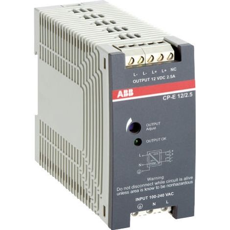 Alimentation pour rail DIN ABB, série CP-E, 24V c.c. 20A, 90 264V c.a., 480W ( Prix pour 1 )