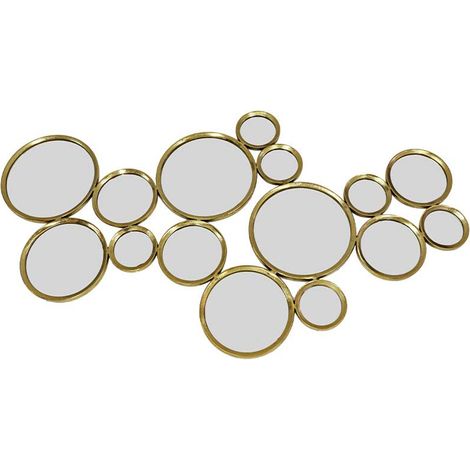 Miroir mural doré aluminium 126x2x70cm