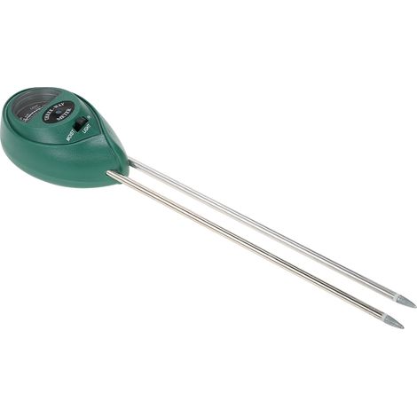 Drei-in-Eins-Bodenanalysator für den Gartenbau: Bodenfeuchtemesser, Luxmeter, pH-Meter und Boden-pH-Tester. (1/2)