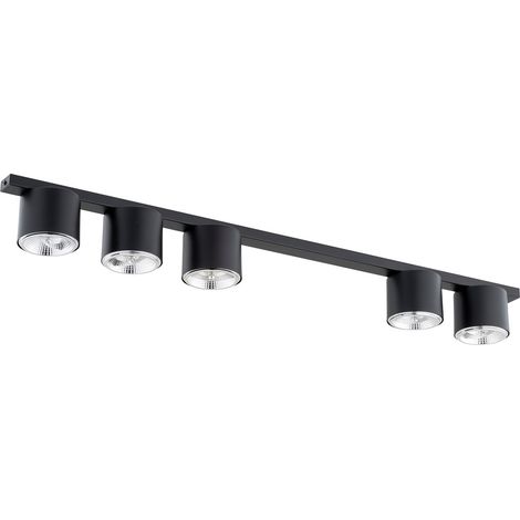 Barre spot noir minimaliste 116 cm 5xES111 Emibig-NANO (1/5)