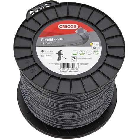 Oregon – Fil débroussailleuse carré Flexi-blade 4.0mm – Longueur 110m – Performance accrue pour herbes hautes et ronces – Compatible têtes aluminium Jet-Fit™