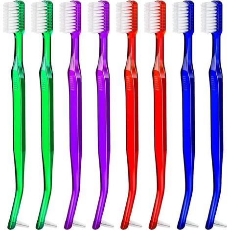 Lot de 8 brossettes interdentaires orthodontiques à double extrémité, type V, pour appareil dentaire et gencives, 4 tailles (1/5)