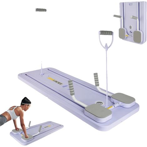 Tavolo per esercizi, tecnologia di rimbalzo automatico, fitness completo, viola (1/2)
