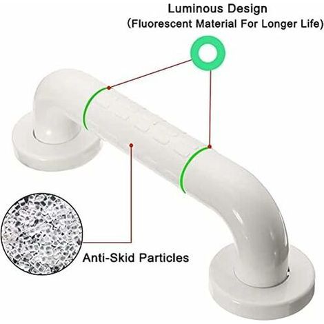 Poignées de sécurité pour baignoires, poignées de douche, barres d'appui, barres d'appui de salle de bain pour personnes âgées et handicapées, poignées de serviettes murales en acier inoxydable - 300m (1/4)