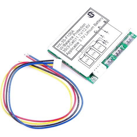 Schutzkarte 100 A 3S 3,7 V für Lithium-Batterie 11,1 V 12,6 V mit Balance gegen Überlastung, Aufladung, Entladung und BMS-Gerichte