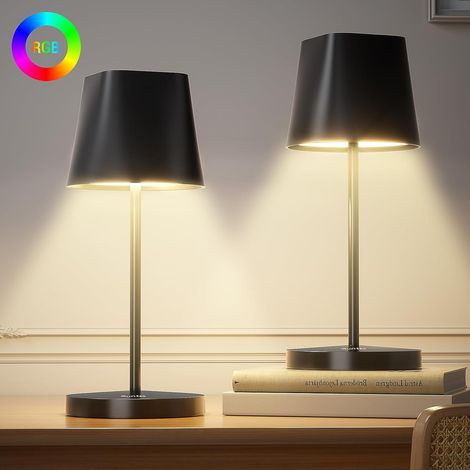 Lampade Tavolo LED Wireless Scrivania Touch Set 2 Pezzi 24,5 cm (1/5)