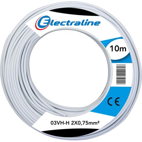 Câble Électrique, 2 x 0,75 mm, 10 m (1/2)