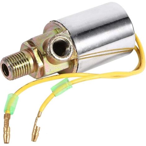 électrovanne de klaxon à air, 24V 180PSI 1/4 "NPT mâle cuivre en alliage de Zinc Train camion Air klaxon électrovanne électrique robuste (1/5)