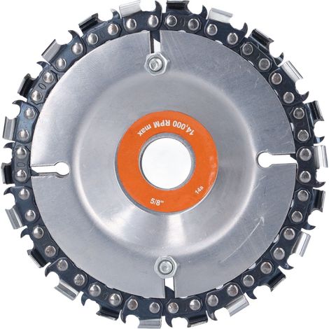 Disque à aiguiser pour sculpture sur bois, meule pour chaîne de tronçonneuse, disque circulaire à 22 dents, 10 cm (4 pouces)