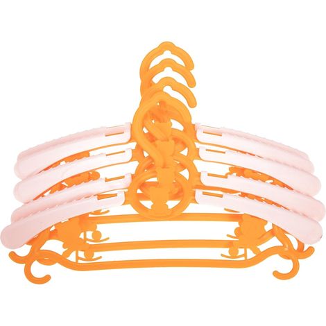 Cintres en Plastique Orange pour Vêtements D'garçon et Filles 5pcs, Empêchent Les Plis, Maintiennent la Chambre Propre et Organisée, Adaptés pour Garçons et Filles (1/5)