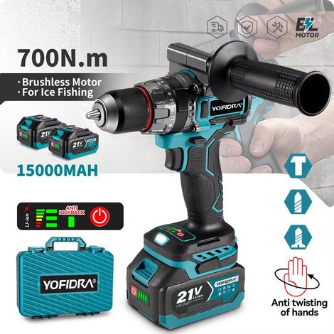 Visseuse à percussion sans fil 18V brushless 700 N·m – outil électrique haute puissance compatible Makita pour bois, plaques et bricolage (1/5)
