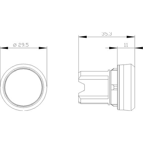 Interruttore Siemens 3su1000-0aa40-0aa0 piatto meccanismo blocco