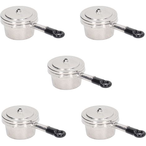Ensemble de 5 mini-soupes, jouets de cuisine factices, ustensiles de cuisine pour maisons de poupées à l'échelle 1:12. (1/5)