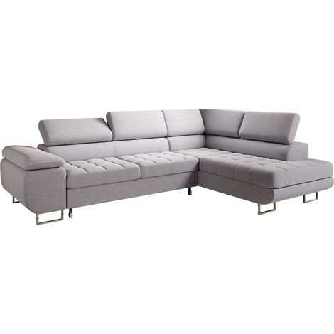 Ecksofa, rechts umwandelbar, 4-Sitzer, Eden Grau