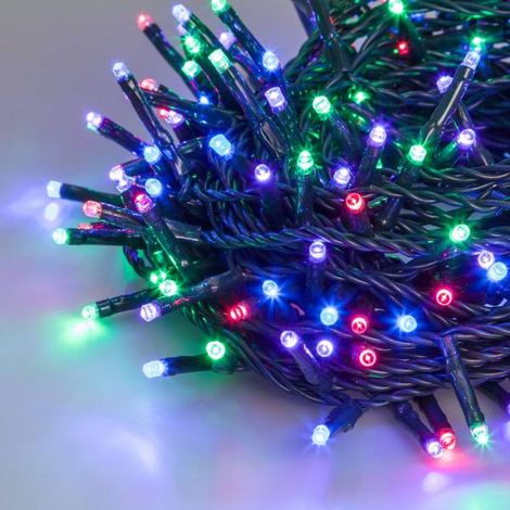Guirlande lumineuse 10M 200 mini LED multicolores Prolongeable 31V câble vert IP44 SMART Connect Lotti (1/5)