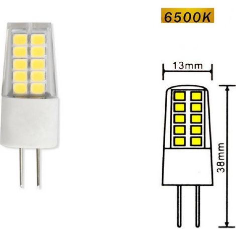 TrAdE Shop Traesio - Lampadina G4 Led Smd 2,5 Watt 12v Luce Fredda 6500k Calda 3000k Naturale 4000k - -Bianco Caldo      -