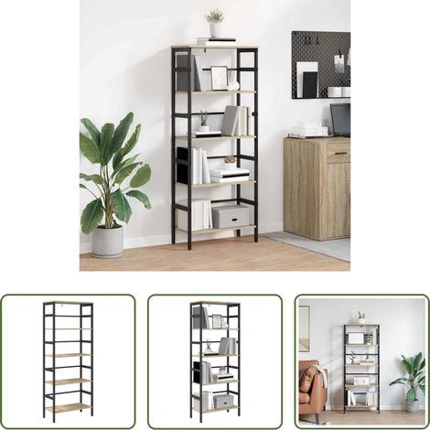 vidaXL Étagère chêne sonoma -  Étagère Chêne Sonoma 60 x 29,5 x 149 cm Bois d'ingénierie (1/5)