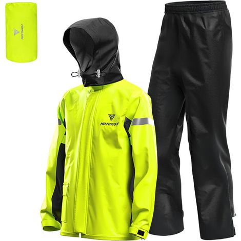 Combinaison de pluie pour moto pour hommes, veste et pantalon imperméables réfléchissants pour l'extérieur, équipement de pluie pour vélo, équitation, Camping, randonnée