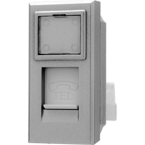 Trade Shop - PLUG RJ11 SILVER COPERCHIBEN BTICINO AXOLU -