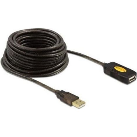 Delock USB-Kabel USB 2.0 USB-A Stecker, USB-A Buchse 10.00 m Schwarz 82446 (1/5)