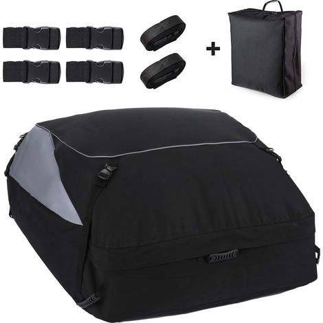 Coffre de toit voiture 425L – nylon 900D imperméable – 105x90x45cm – 6 sangles de sécurité – adapté à tous véhicules
